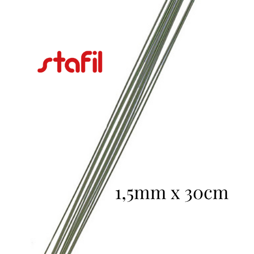 601-18 | 9005791003002 | Stafil | Stafil Bloemsteeldraad Groen Florist Wire 1,5mm x 30cm | Florist wire | Bloemsteeldraad | Bloemsteeldraden | Bloemstelen | Metaaldraad | Metaaldraad groen | Bloemsteeldraad groen | Floristic wire green | Blumendraht