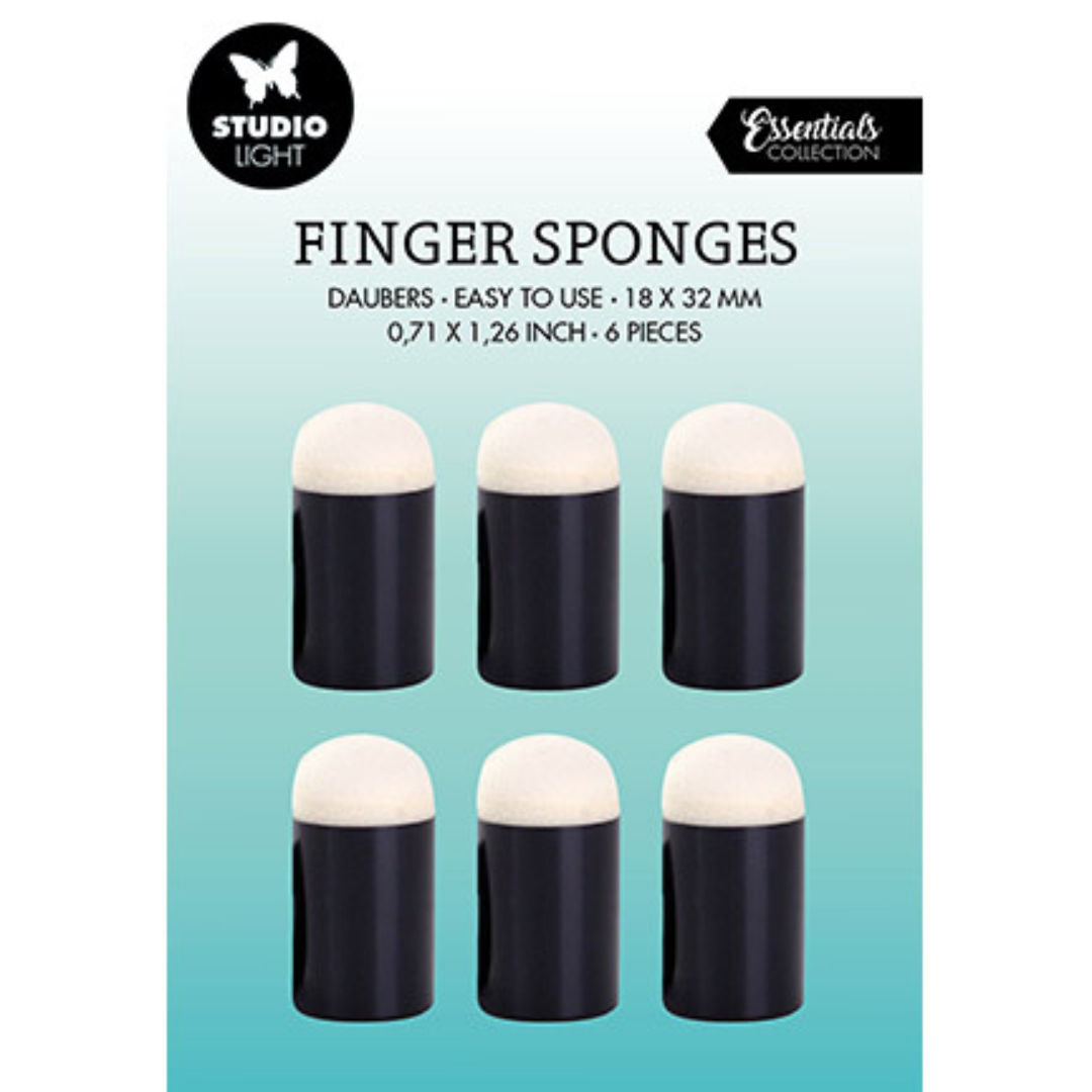 8713943145432 | SL-ES-INKAP06 | Studio Light | Studio Light Essentials | vinger sponsjes | ink blending | blending tools | studio light essentials | vinger spons | stempelhulpmiddel | sponsjes voor inkt | blenden | mixed media | blending applicator | mini sponge dauber | sponge tool | craft tools, stempelen | hobby tools | Schaumpinsel | Fingerschwamm | Stempelhandschuh | Tintenwerkzeug | Applikator | Stempelzubehör | Nachfüllbar | finger applicator | foam dauber | stempel tool | schmink spons | kleine sponsjes | scrapbooking tool | kaarten maken | precise inking