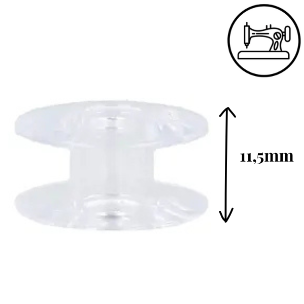 Milward Naaimachinespoelen Voorlader kunststof 11.5mm Type 15K - Afbeelding 2