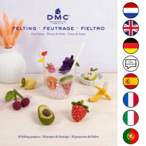17001-22 | 3357995065949 | DMC | DMC Fruit Basket viltboek punch needle patroonboek | wool felting | DMC viltboek | DMC Fruit Basket viltboek | fruit basket | punch needle, naaldvilten | felting patterns | DMC patterns | fruit embroidery | wool felting book |Stafil wol | Stafil naalden | punch needle kit | DIY felt projects | creative felting | wool craft book | needle felting patterns | fruit crafts | groente fruit vilt | handwerk boek | creatieve hobby | felt wool projects | DMC craft book | embroidery patterns