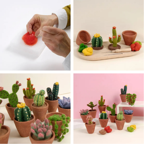 DMC Cacti Succulents viltboek naaldvilten patronen - Afbeelding 2