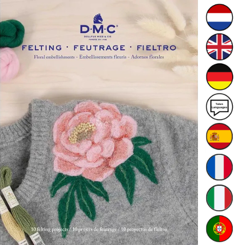 17003-22 | 3357995065987 | DMC | DMC Floral Embellishment viltboek naaldvilten patronen | DMC | DMC Floral Embellishment | Floral Embellishment | DMC viltboek | DMC viltboek bloemen | viltboek | vilt patronen | naaldvilten | naaldvilten patronen | naaldvilten bloemen | bloemen vilten | planten vilten | viltwol | wolvilten | droogvilten | droogvilten bloemen | kleding versieren | kleding personaliseren | accessoires versieren | vilten bloemen | vilten planten | bloemen van wol | Stafil viltwol | Stafil viltnaalden | needle felting | needle felting patterns | needle felting flowers | floral felting | floral embellishment | felting patterns | felting book | felt flowers | wool felting | needle felt flowers | clothing embellishment | felt embellishment | Filzen | Nadelfilzen | Nadelfilzen Anleitung | Blumen filzen | Filzblumen | Filzwolle | Trockenfilzen | Trockenfilzen Blumen