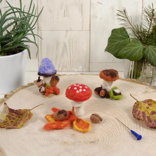 DMC Vilt Kit Naaldvilten | Mushrooms - Afbeelding 3
